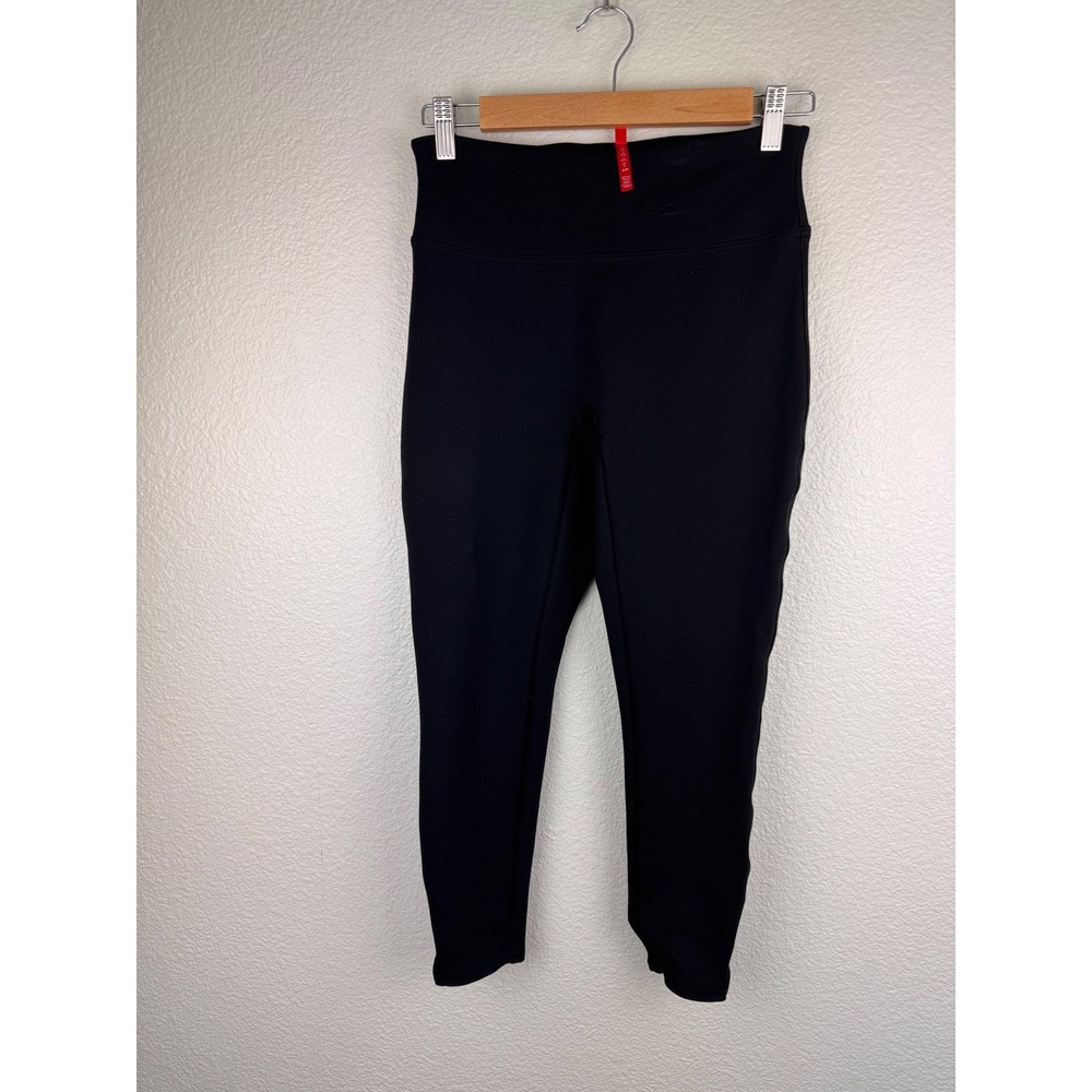 SPANX Petite Black High Waist Ponte Knit Slim Ankle Leggings Pants S/P